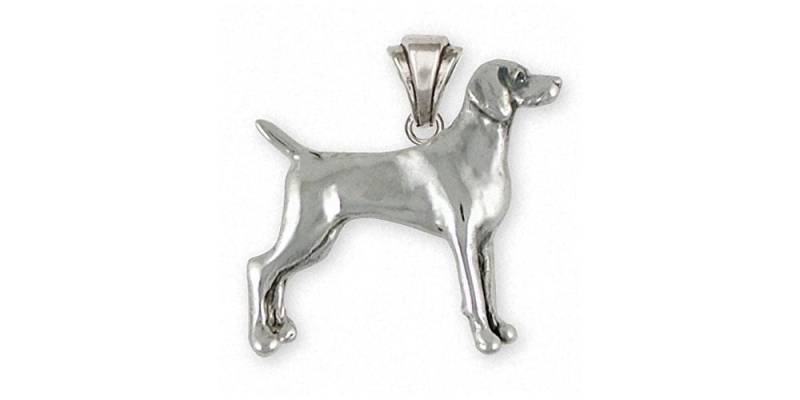 Weimaraner Schmuck Anhänger Sterling Silber Handgemachter Hund Wm3-P von Efsterling