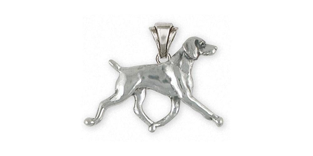 Weimaraner Schmuck Anhänger Sterling Silber Handgemachter Hund Wm4-P von Efsterling