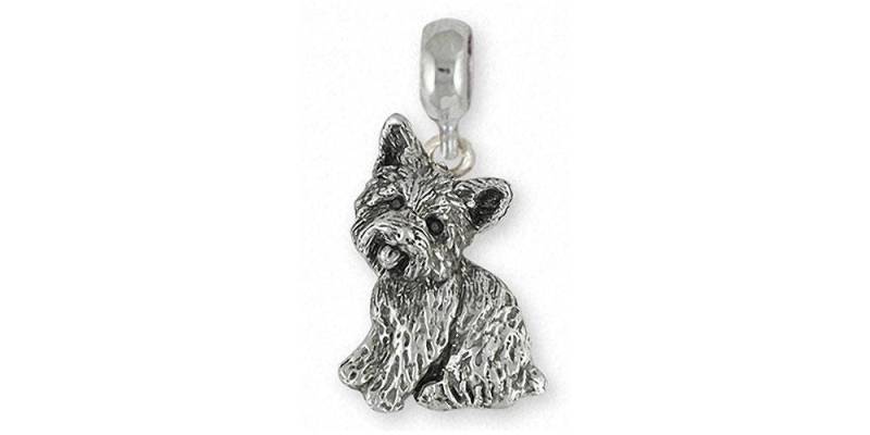 Yorkie Charm Slide Schmuck Sterling Silber Handmade Pandora Yk341x-Pns von Efsterling