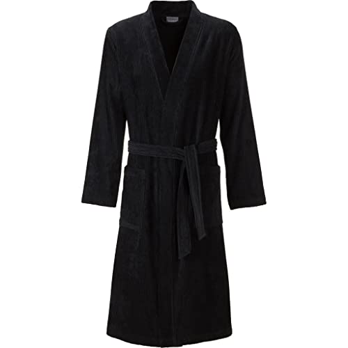 Egeria Adam black Herren Kimono Bademantel XL 100% Baumwolle von Egeria