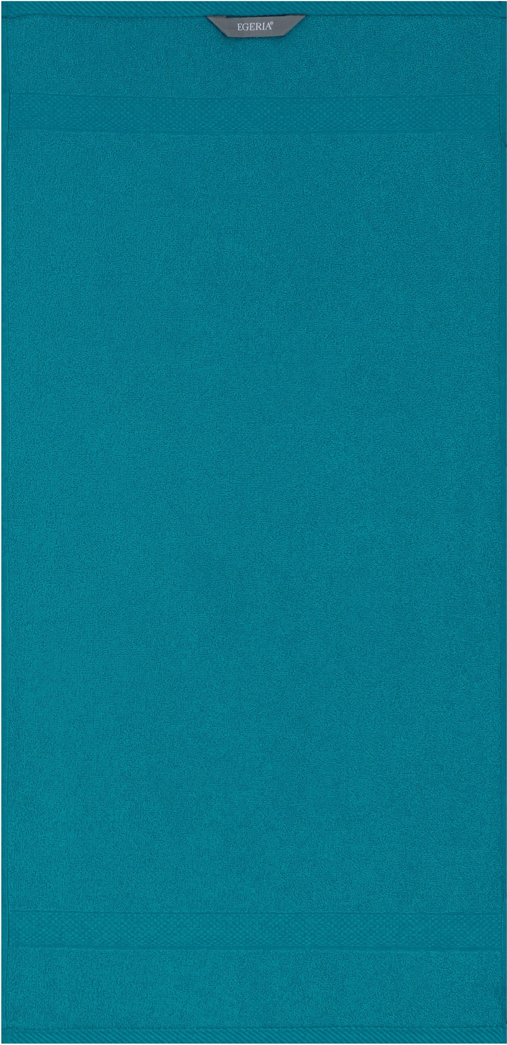 Egeria Badetuch "Diamant", (1 St., Badetuch 70 x 140 cm), Uni Programm mit schmaler Bordüre, 100 % Baumwolle von Egeria