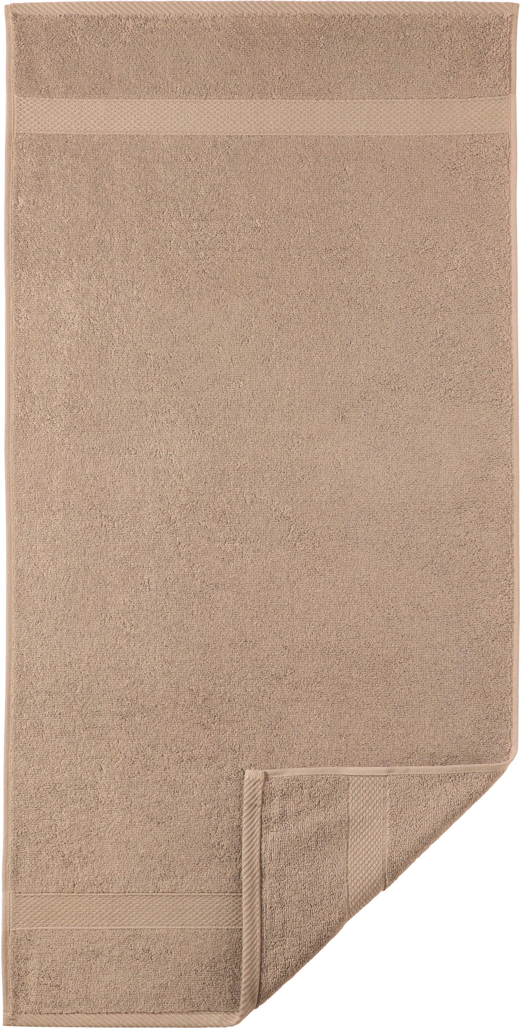 Egeria Handtücher "Diamant", (2 St., 2er Set Handtücher 50 x 100 cm), Uni Programm mit schmaler Bordüre, 100 % Baumwolle von Egeria