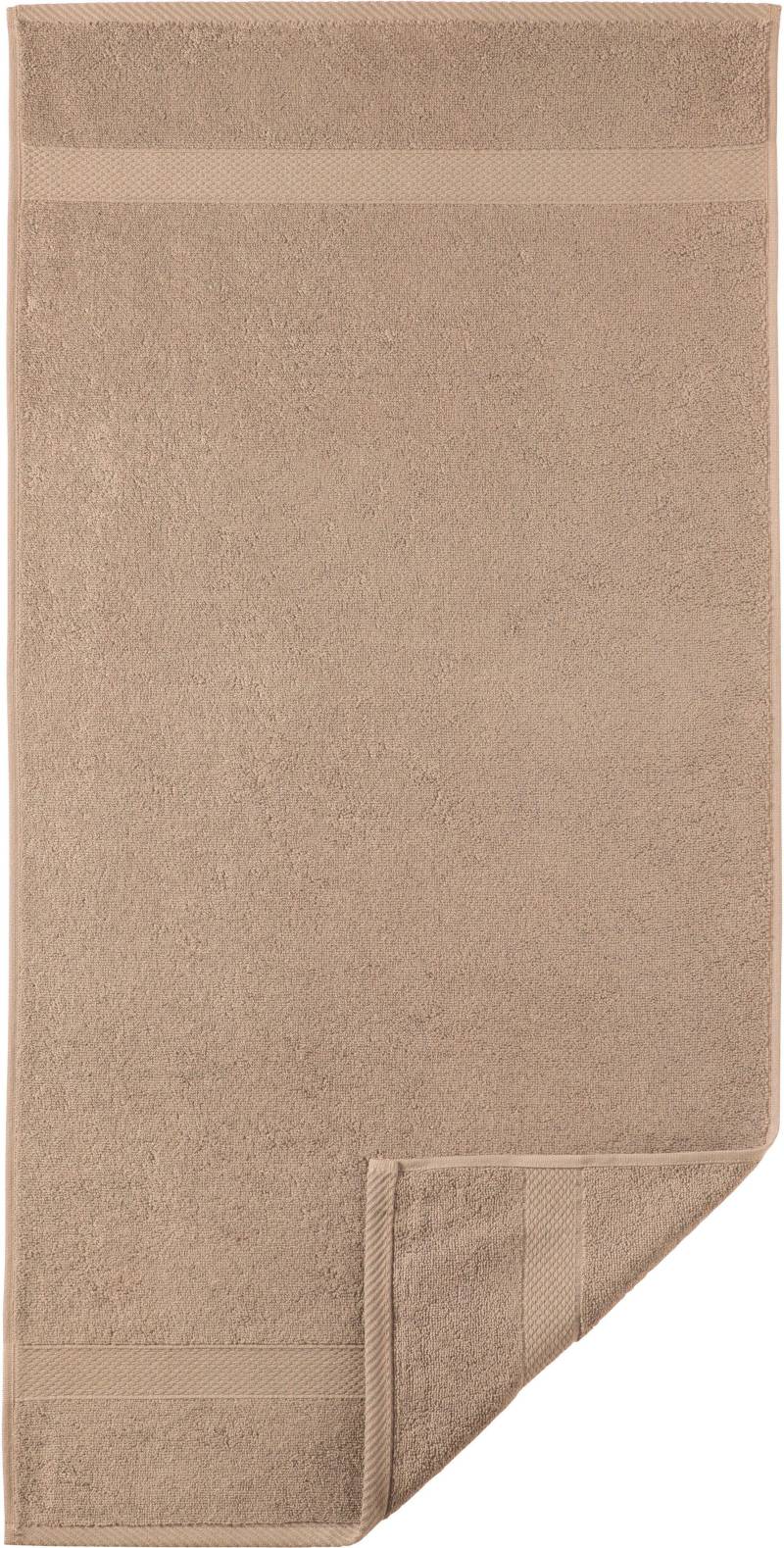 Egeria Handtücher "Diamant", (2 St., 2er Set Handtücher 50 x 100 cm), Uni Programm mit schmaler Bordüre, 100 % Baumwolle von Egeria