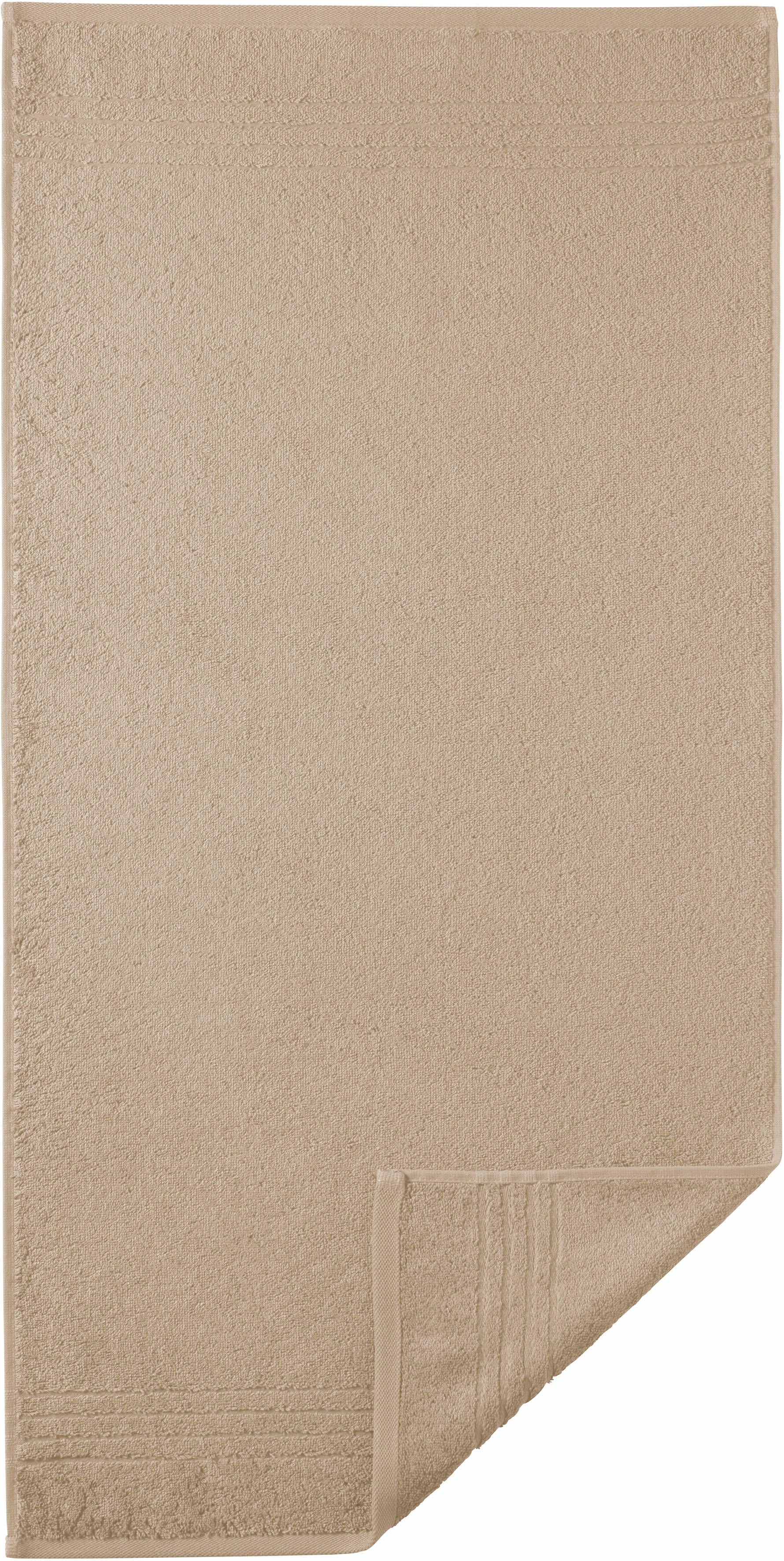 Egeria Handtücher "Madison", (2 St., 2er Set Handtücher 50 x 100 cm), Uni-Programm mit Streifenbordüre, reine Baumwolle von Egeria