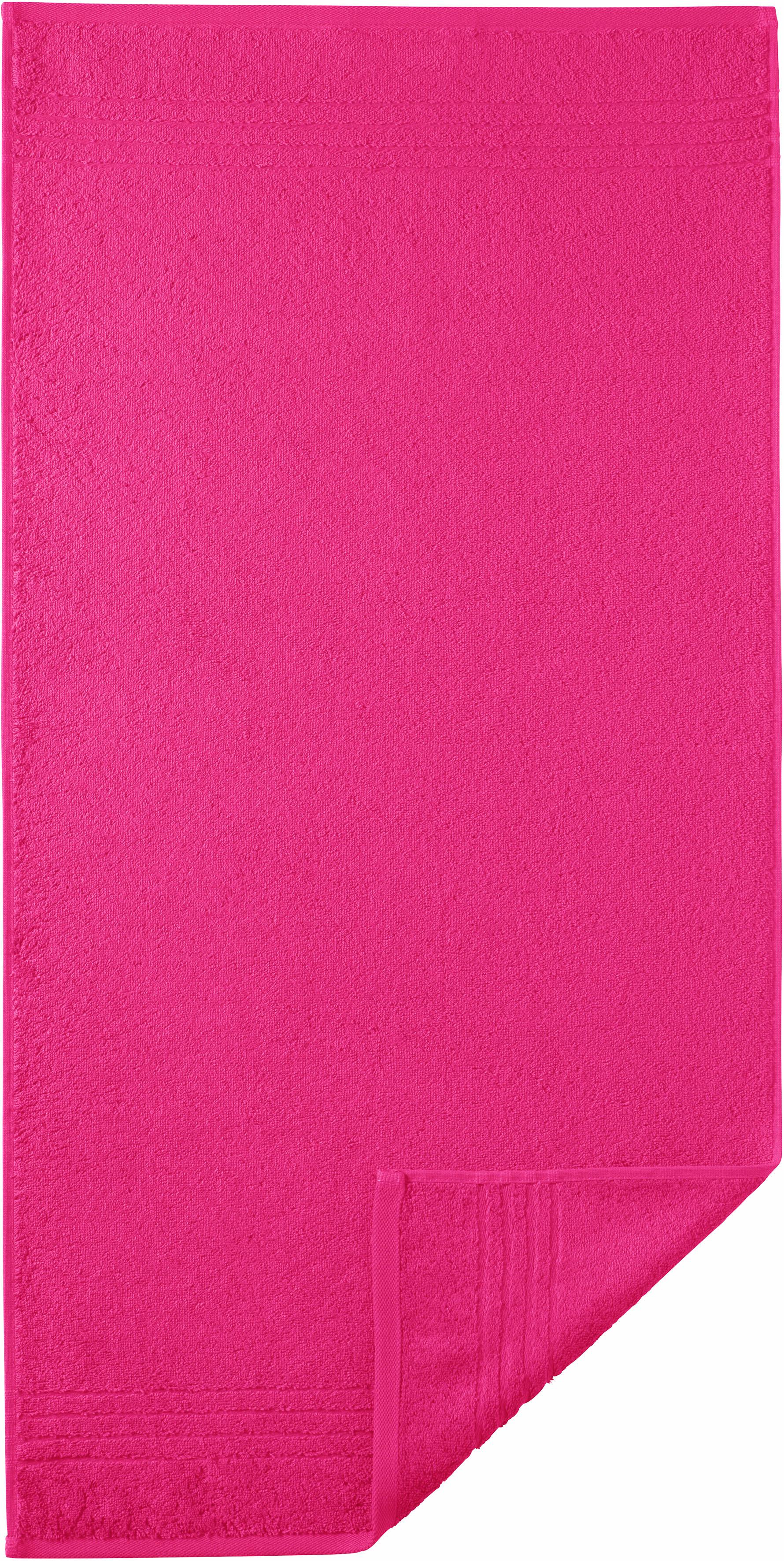 Egeria Handtücher "Madison", (2 St., 2er Set Handtücher 50 x 100 cm), Uni-Programm mit Streifenbordüre, reine Baumwolle von Egeria