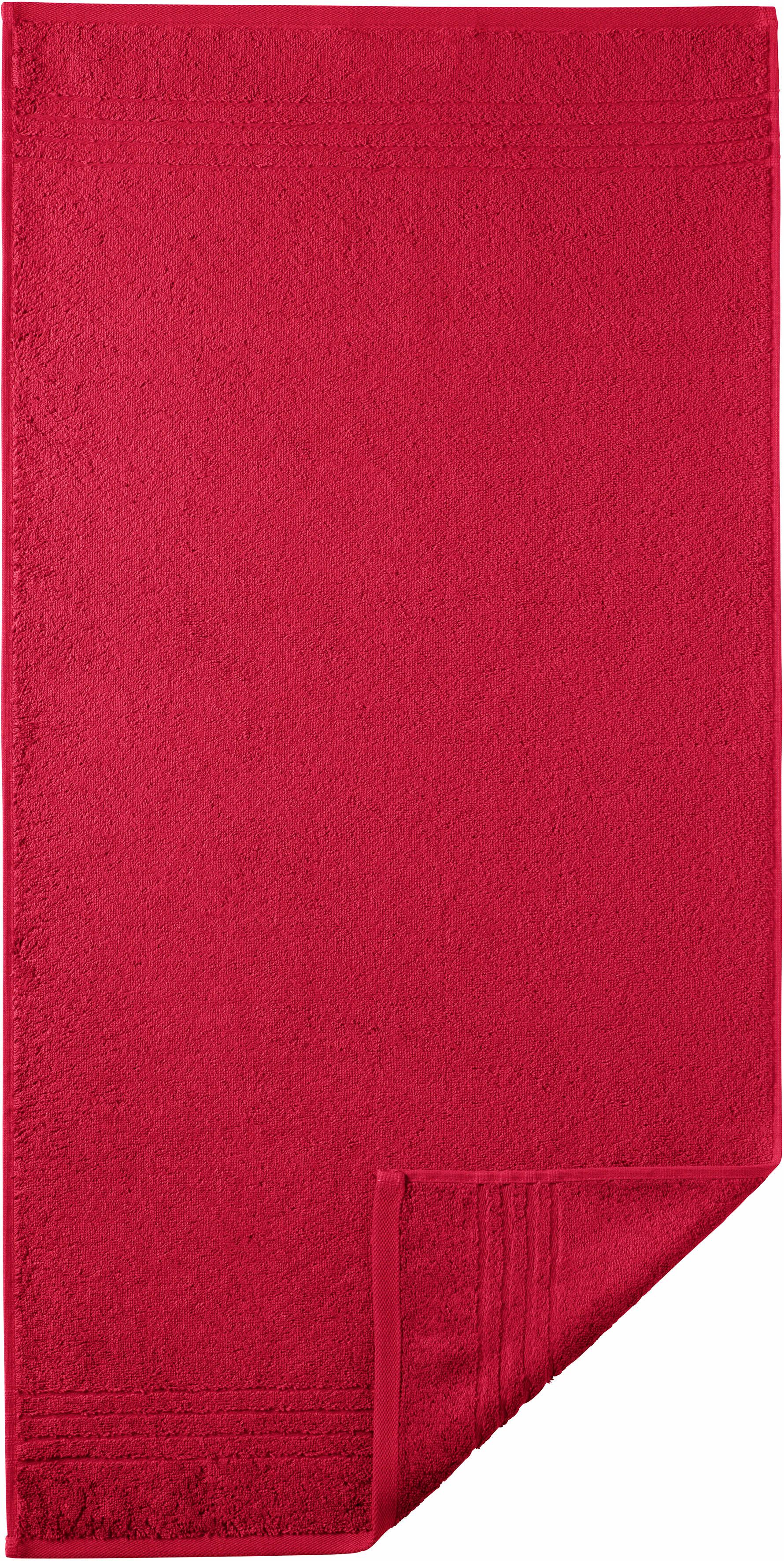 Egeria Handtücher "Madison", (2 St., 2er Set Handtücher 50 x 100 cm), Uni-Programm mit Streifenbordüre, reine Baumwolle von Egeria