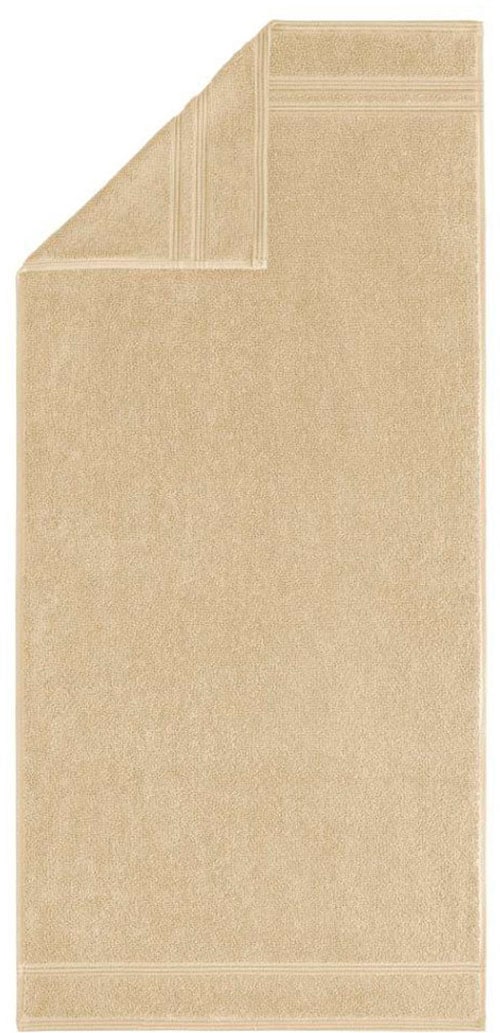 Egeria Handtücher "Manhatten Gold", (2 St., 2er Set Handtücher 50 x 100 cm), Uni Programm mit Streifenbordüre, reine Baumwolle von Egeria