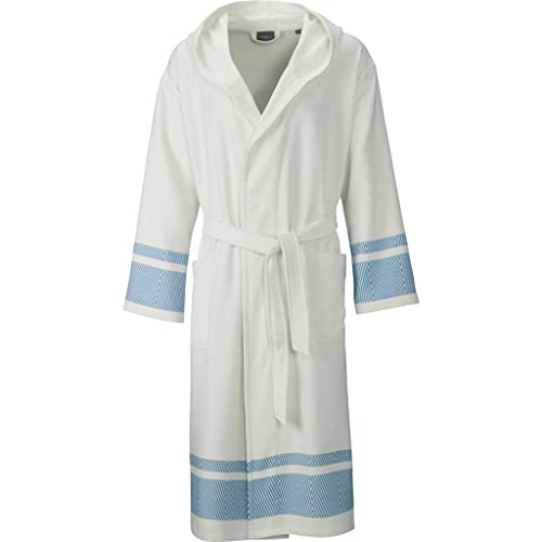 Egeria Lynn Hamam Bademantel nordic blue Kapuzenmantel XL 100% Baumwolle von Egeria