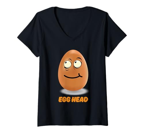 Damen Eierkopf Genius Smart T-Shirt mit V-Ausschnitt Damen Eierkopf Genius Smart T-Shirt mit V-Ausschnitt von Egg Head Smarty Pant Store