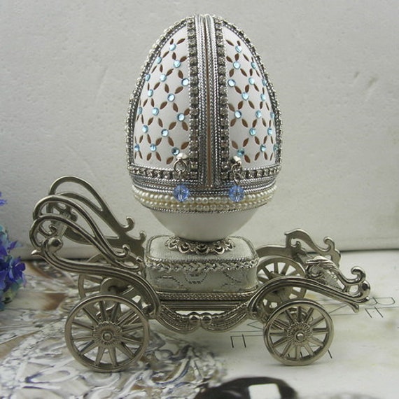 1 Stück Verzierte Ei Eleganzschmuckschatulle ..(E006 von EggcellentCraftStore