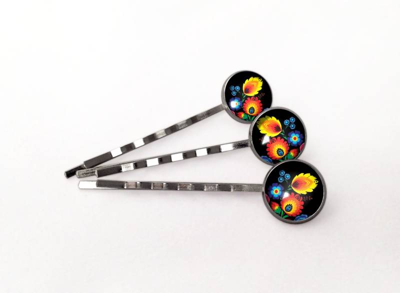 3 Stück Haarklammern Folk, 0415Hp von EgginEggHandmade