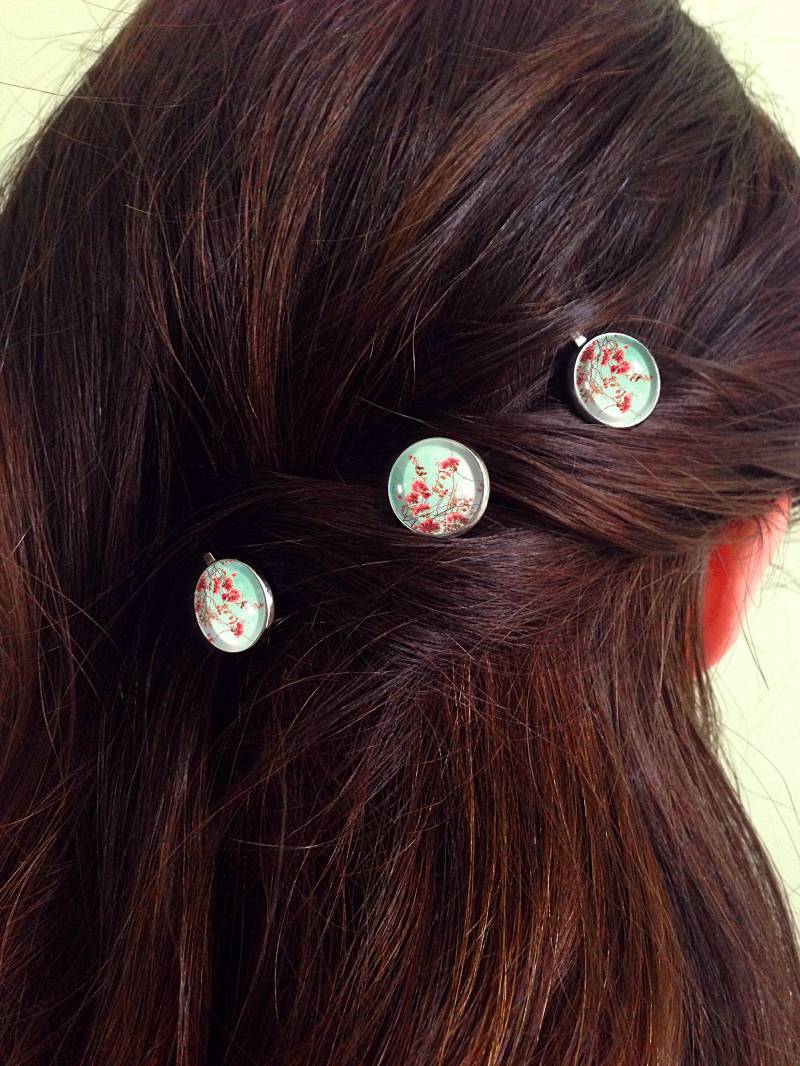 3 Stück Haarklammern Sommerblume, 0386Hp von EgginEggHandmade