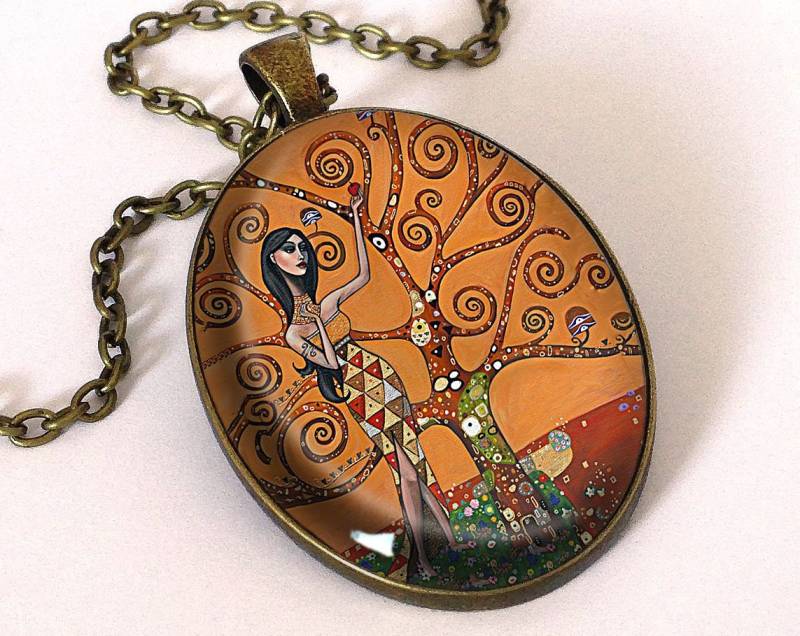 Antiken Mosaik Große Kette, 0804Opb von EgginEggHandmade