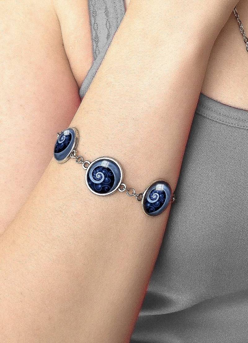 Armband Blaue Spirale, 0115Bos von EgginEggHandmade