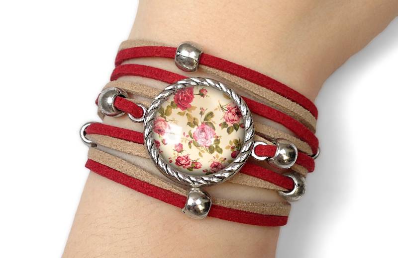 Armband Retro Rosen - 0218 von EgginEggHandmade