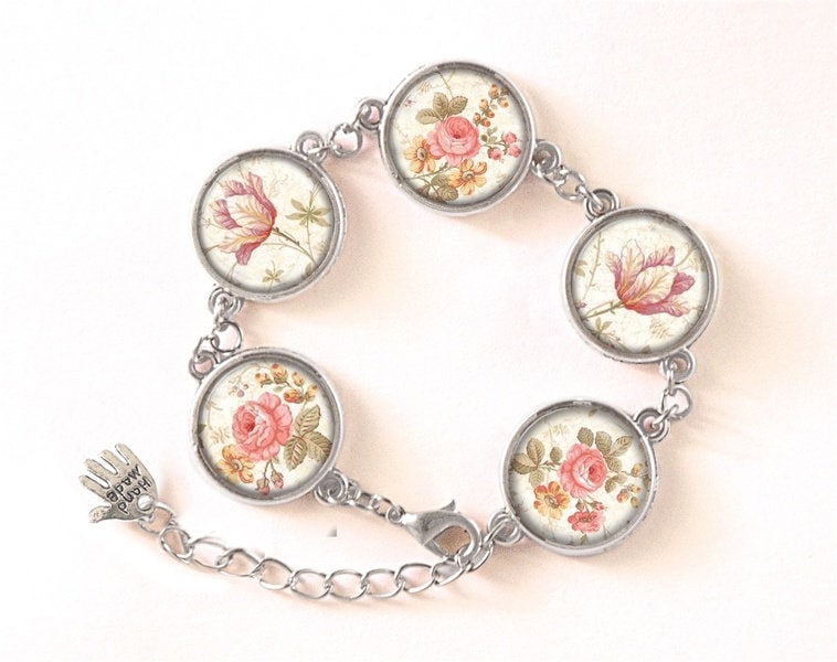 Armband Retro Roses, 0509Bos von EgginEggHandmade