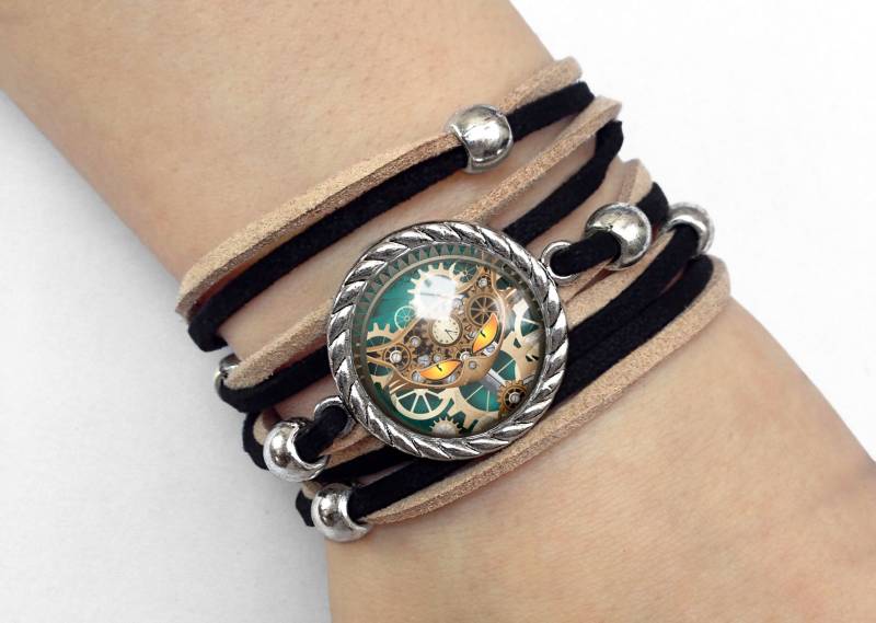 Armband Steampunk Katze - 0583 von EgginEggHandmade