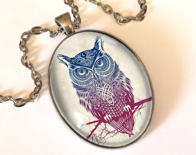 Eule Große Kette, 0748Opos von EgginEggHandmade