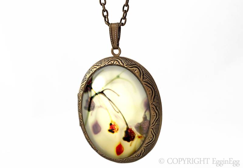 Groß Medaillonkette Waldlichtung, 0916Olpb von EgginEggHandmade