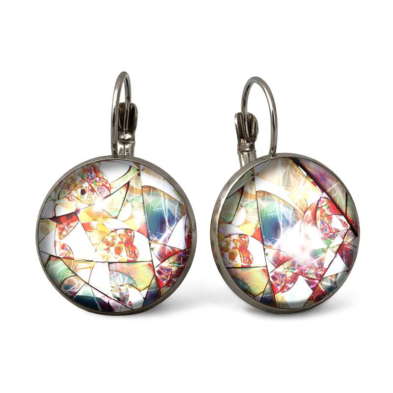 Große Ohrringe Farbiges Glas, 0116Ers von EgginEggHandmade