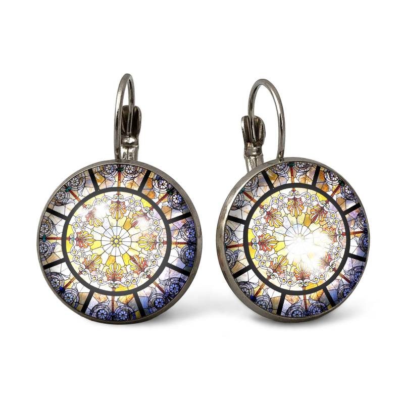 Große Ohrringe Farbiges Glas, 0741Ers von EgginEggHandmade