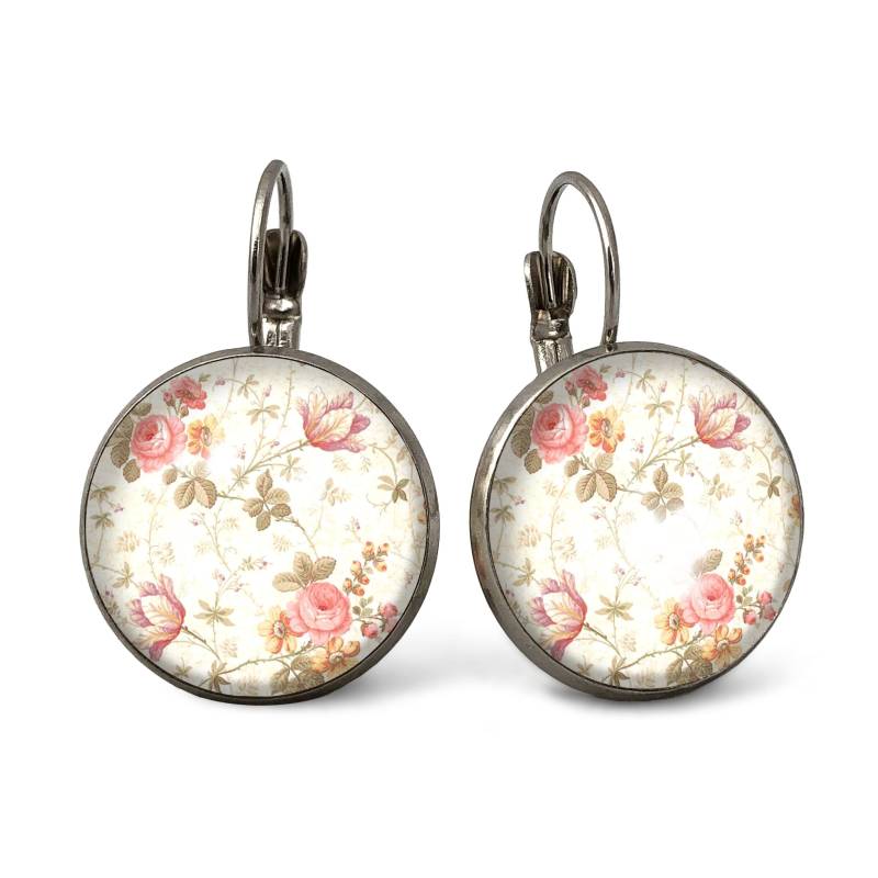 Große Ohrringe Retro Rosen, 0509Ers von EgginEggHandmade
