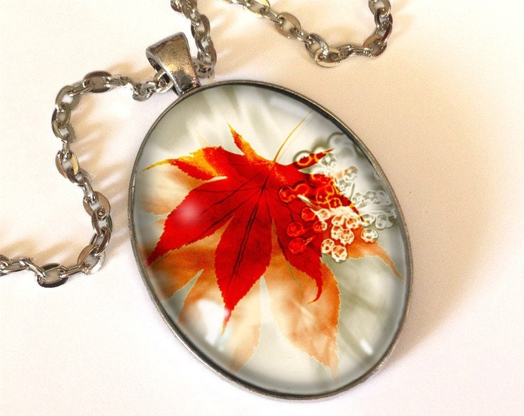 Herbstblatt Große Kette, 0697Opos von EgginEggHandmade