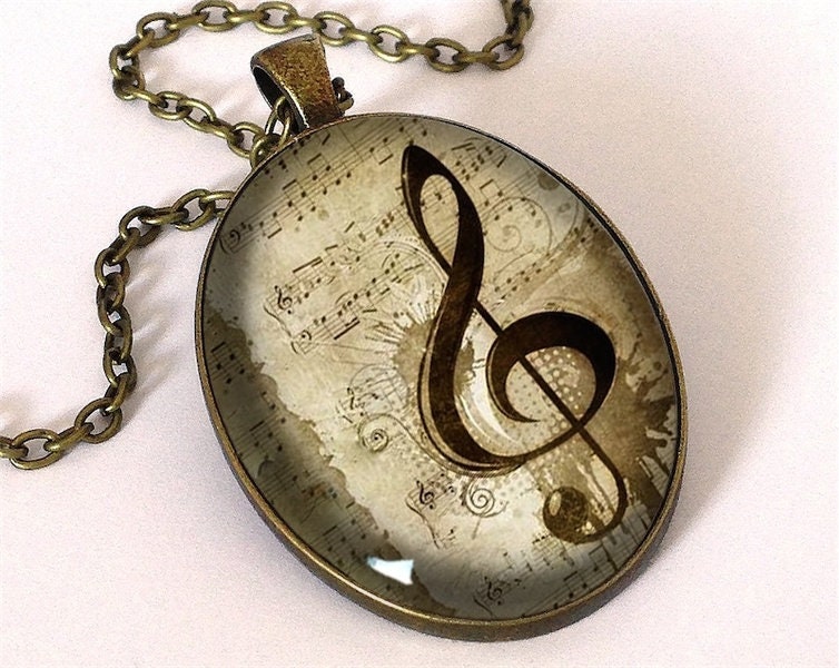 Ich Liebie Musik Große Kette, 0498Opb von EgginEggHandmade