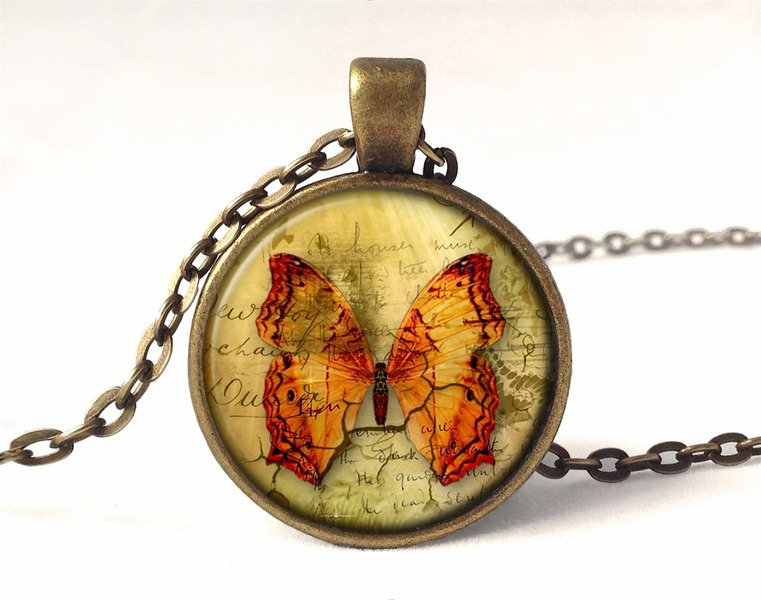 Kette Falter, 0702Pb von EgginEggHandmade