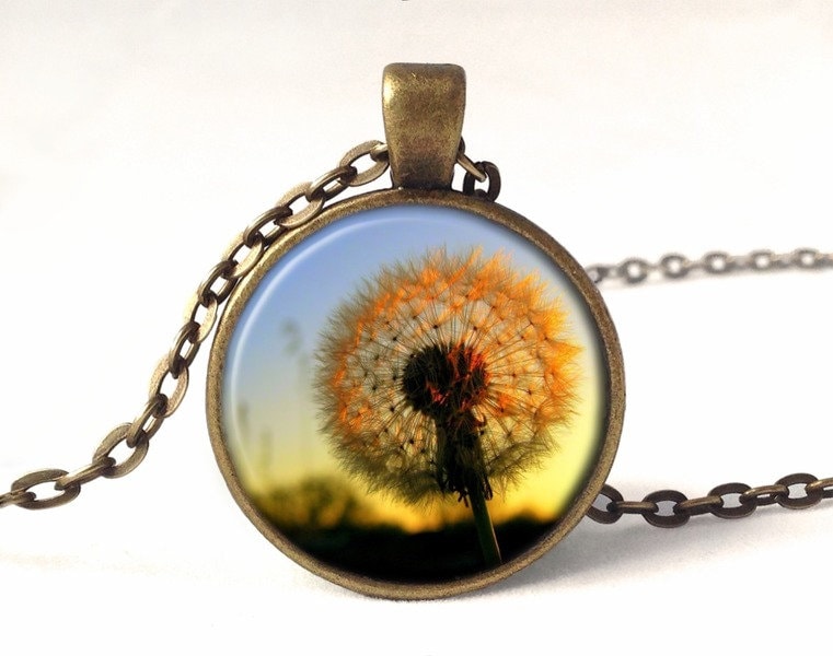 Kette Pusteblume, Pusteblume Schmuck, 0215Pb von EgginEggHandmade