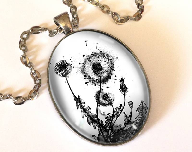Kette Pusteblume, Pusteblume Schmuck, 0747Opos von EgginEggHandmade