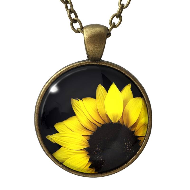 Kette Sonnenblume, Frühling Schmuck, 0388Pb von EgginEggHandmade