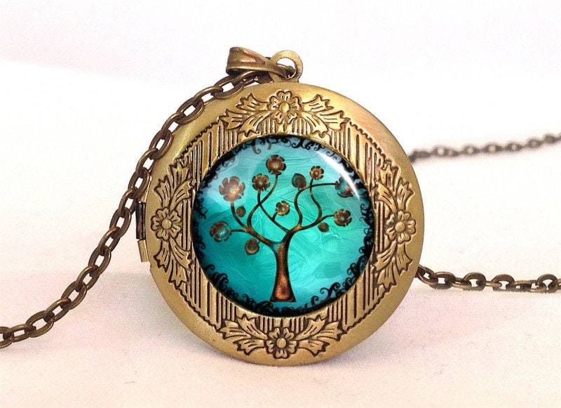 Medaillonkette Baum Der Hoffnung, 0605Lpb von EgginEggHandmade