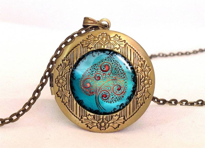 Medaillonkette Baum Der Liebe, 0609Lpb von EgginEggHandmade