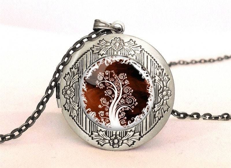 Medaillonkette Winterbaum, 0606Lpos von EgginEggHandmade