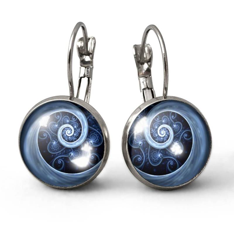 Ohrringe Blaue Spirale, 0115Ers von EgginEggHandmade