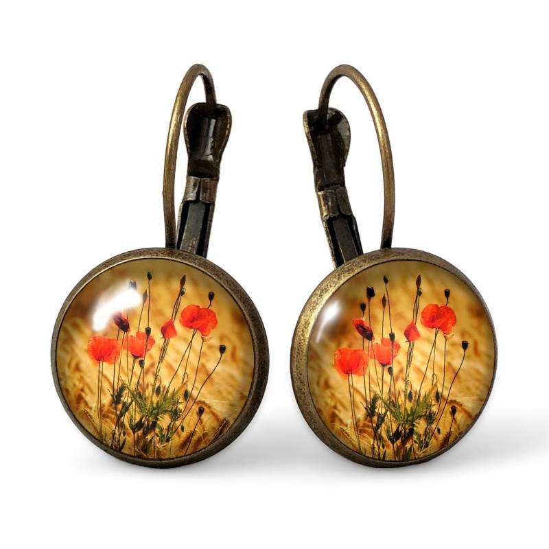 Ohrringe Rote Mohnblumen, 0209Erb von EgginEggHandmade