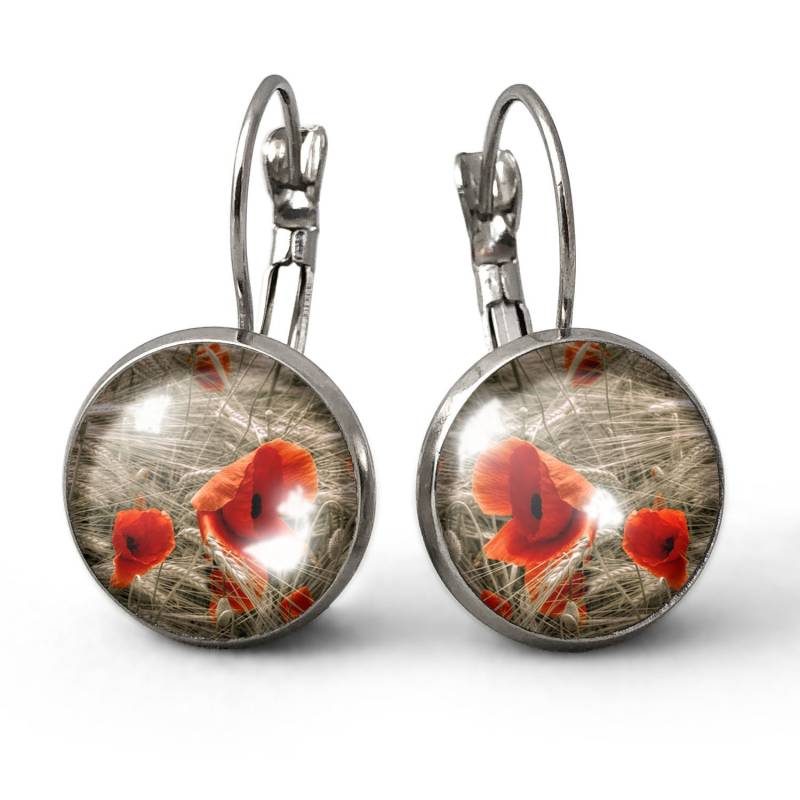 Ohrringe Rote Mohnblumen, 0210Ers von EgginEggHandmade
