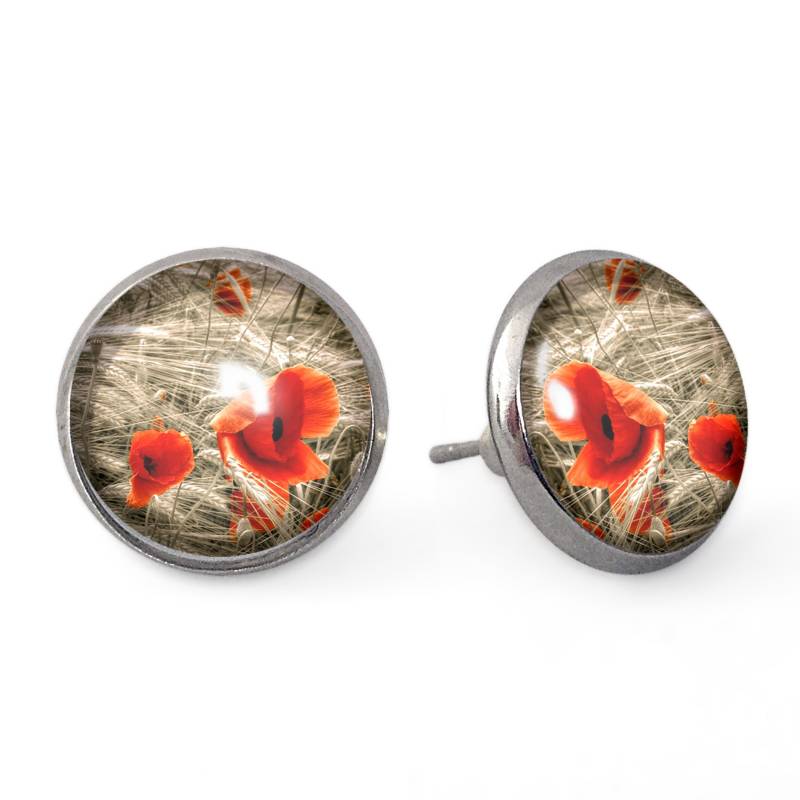Ohrstecker Rote Mohnblumen, 0210Ess von EgginEggHandmade