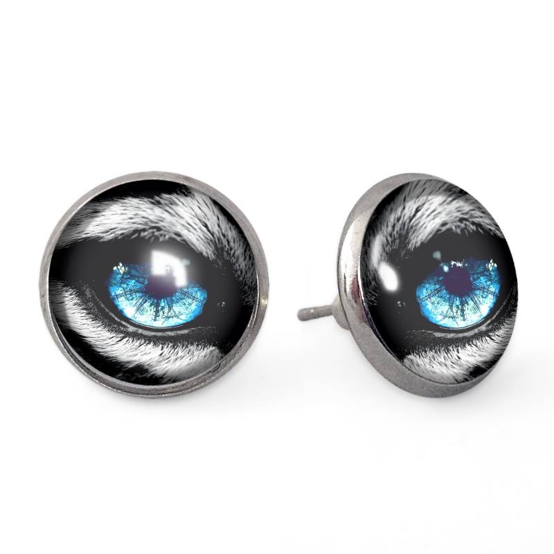 Ohrstecker Tiger Mit Blauen Augen, 0112Ess von EgginEggHandmade