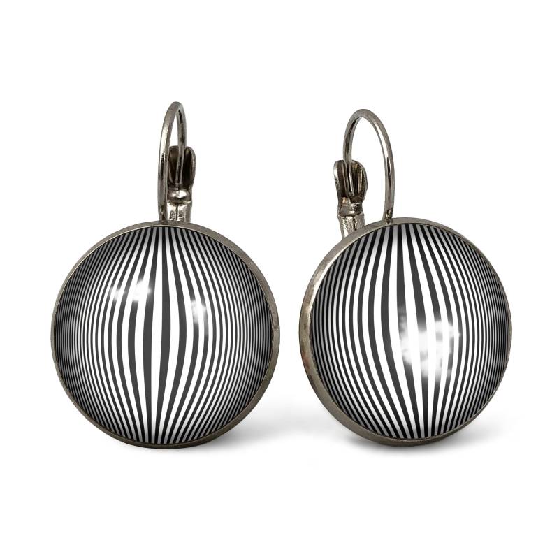 Op-Art Große Ohrringe, 0566Ers von EgginEggHandmade