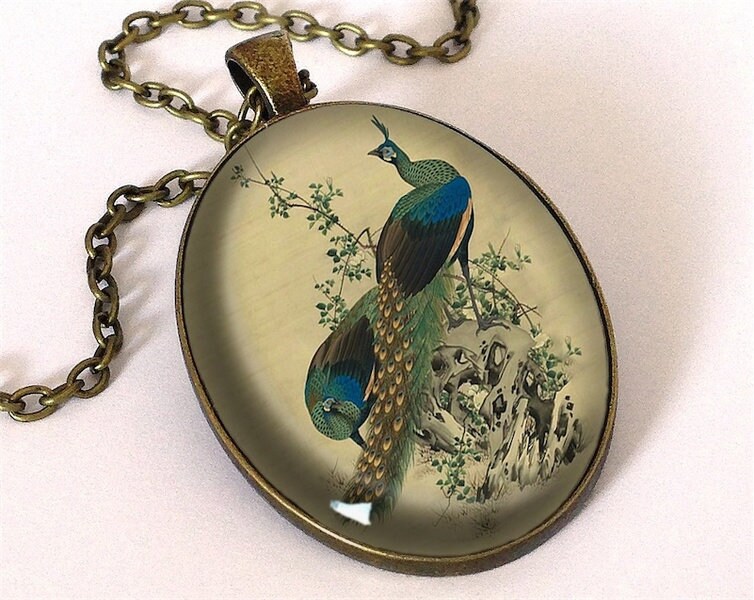 Pfauen Große Kette, 0475Opb von EgginEggHandmade