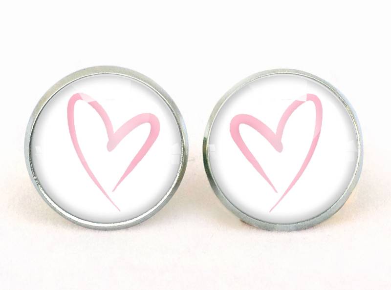 Valentinstag Geschenk Ohrstecker Herz von EgginEggHandmade