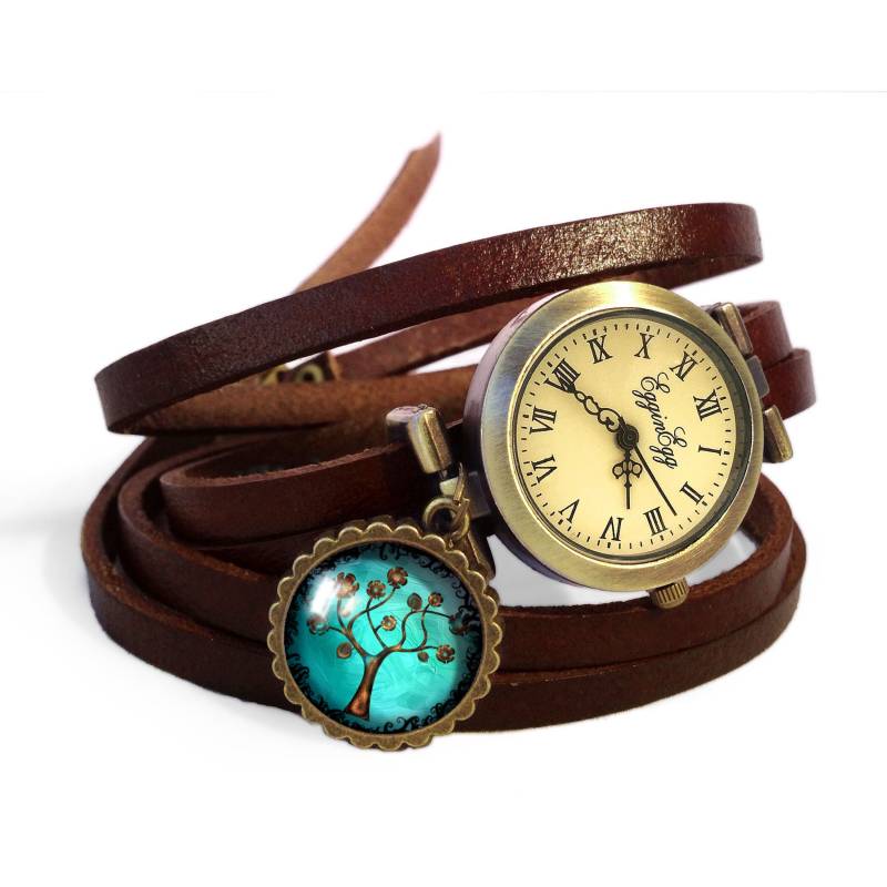 Wickeluhr Baum Der Hoffnung Echtleder, 0605Wdb6 von EgginEggHandmade