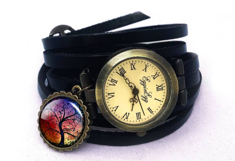 Wickeluhr Baum Der Liebe Echtleder, 0604Wb6 von EgginEggHandmade