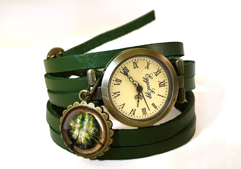 Wickeluhr Der Wald Echtleder, 0119Wgr6 von EgginEggHandmade