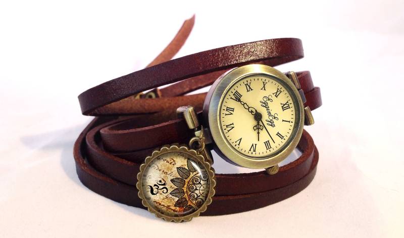 Wickeluhr Mandala Echtleder, 0547Wdb6 von EgginEggHandmade