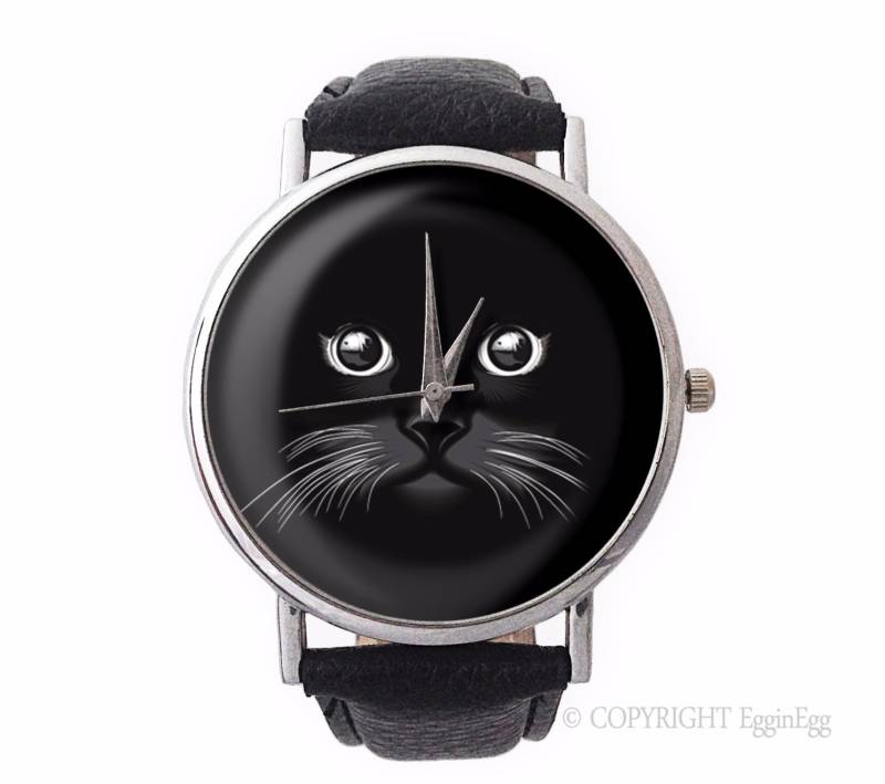 Wickeluhr Schwarze Katze, 0877Wsb von EgginEggHandmade