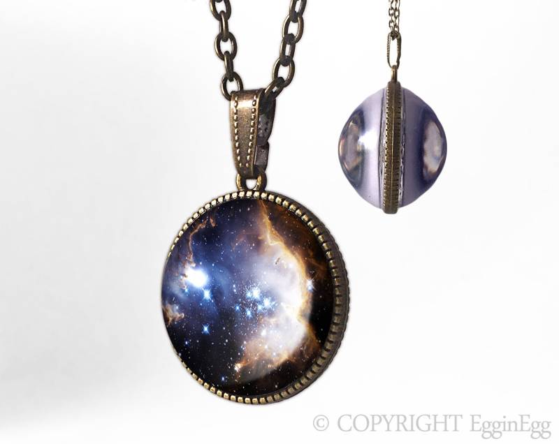 Zweiseitige Kette Nebel, 0928Spb von EgginEggHandmade