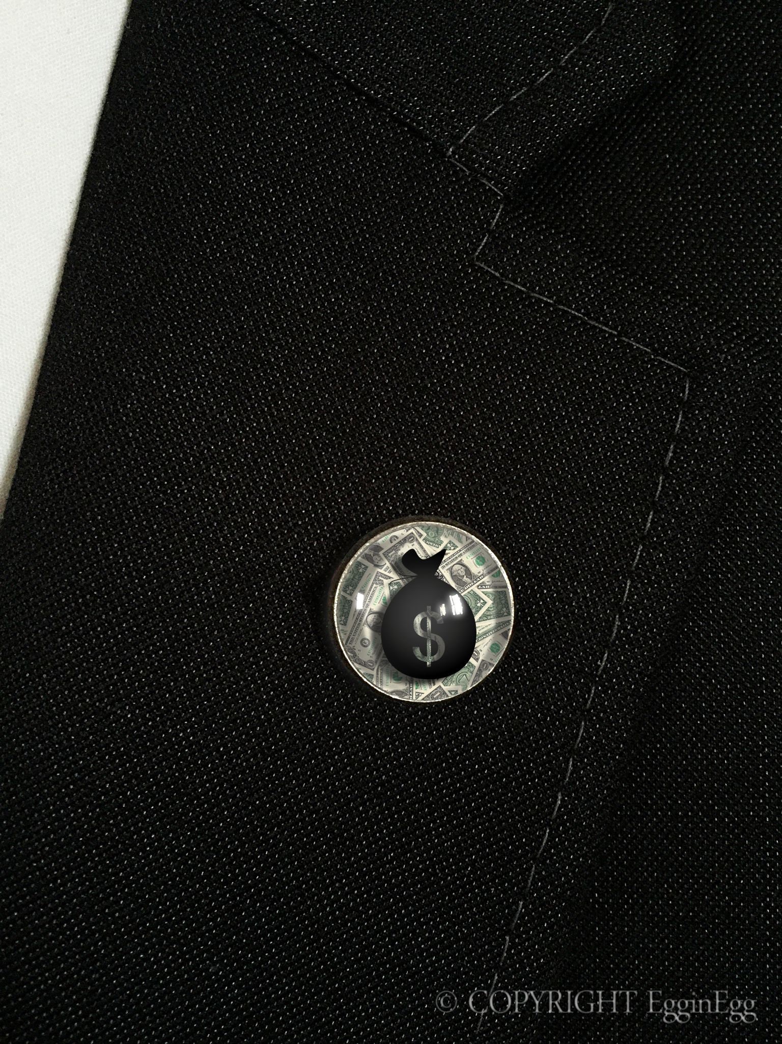 Anstecker Dollar, 0902Lp von EgginEggMen